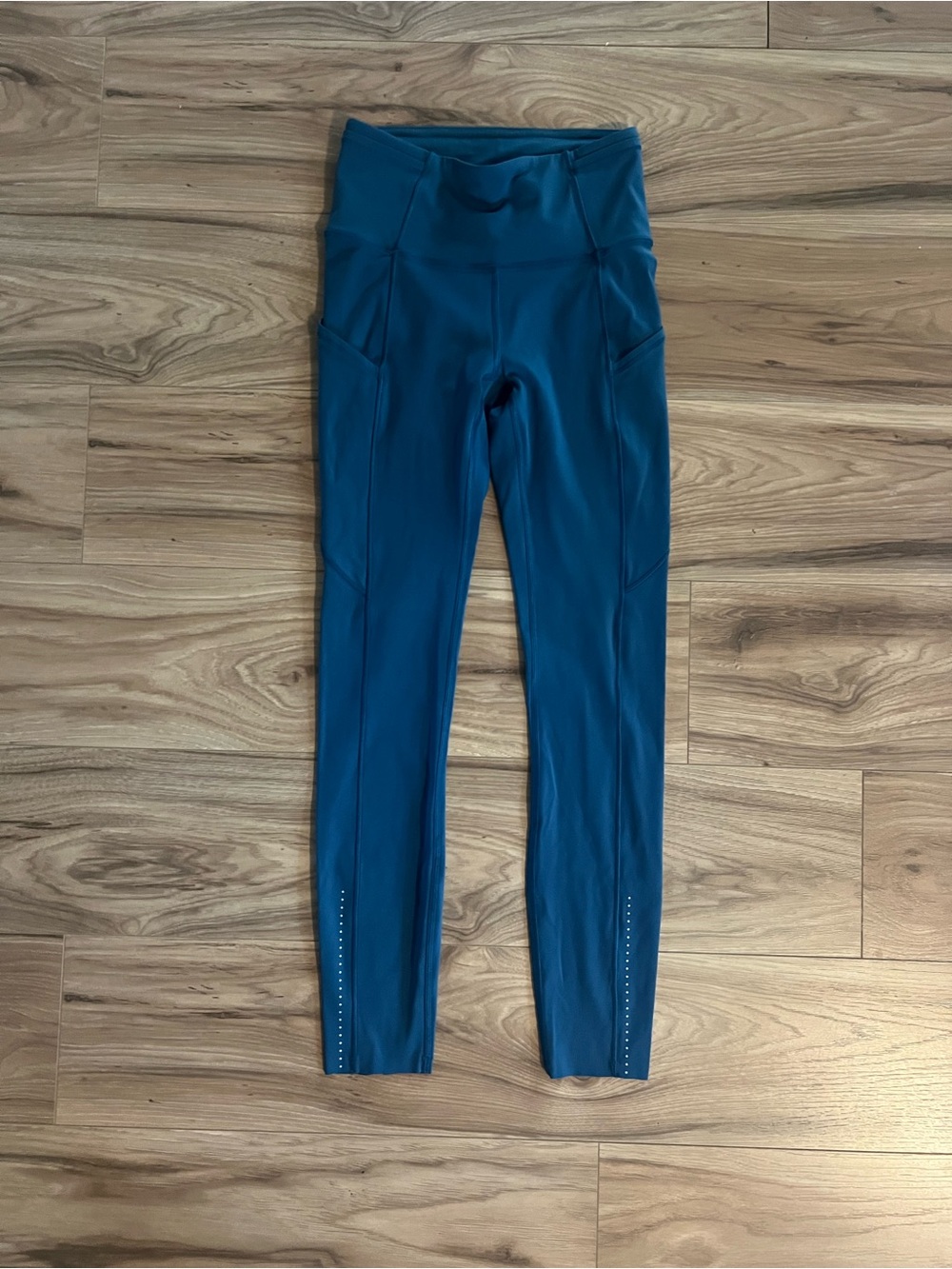 Lululemon Fast and Free Teal High-Waist Active Leggings 2